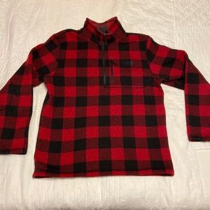 The North Face. L. Buffalo Plaid. 1/4 Zip Sweater. EUC.
